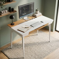 Computertisch Göteborg, Holzschreibtisch, nordisches Design