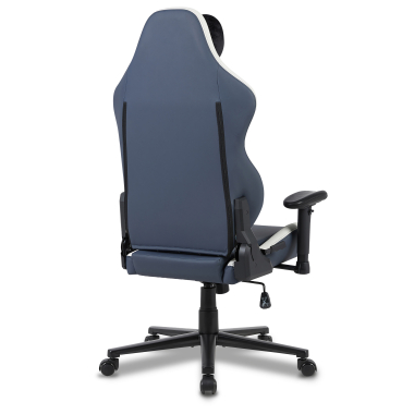 gaming stuhl weiss blau vanguard kunstleder bewegliche armlehnen kopfstutzen kissen kopfstutze 14