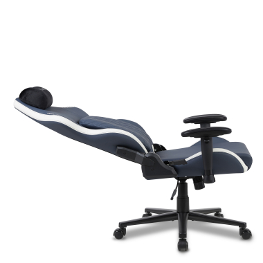 gaming stuhl weiss blau vanguard kunstleder bewegliche armlehnen kopfstutzen kissen kopfstutze 5