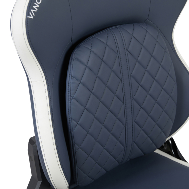 gaming stuhl weiss blau vanguard kunstleder bewegliche armlehnen kopfstutzen kissen kopfstutze 6
