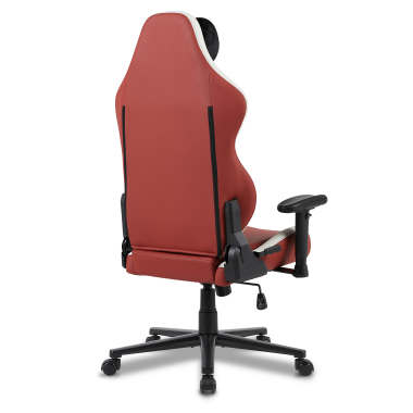 gaming stuhl weiss rot vanguard kunstleder bewegliche armlehnen kopfstutzen kissen kopfstutze 14
