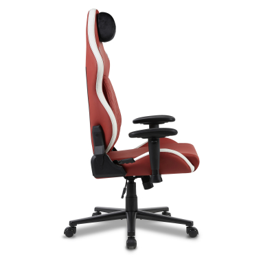 gaming stuhl weiss rot vanguard kunstleder bewegliche armlehnen kopfstutzen kissen kopfstutze 11