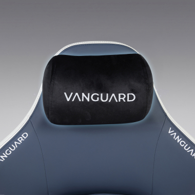 gaming stuhl weiss blau vanguard kunstleder bewegliche armlehnen kopfstutzen kissen kopfstutze 9