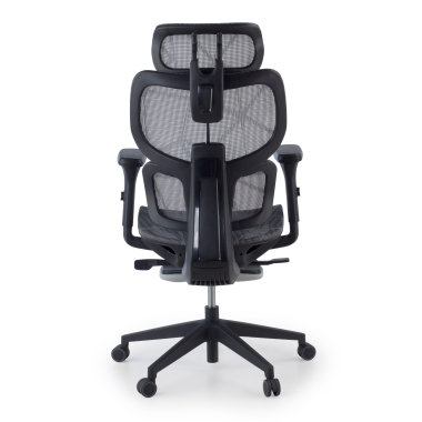 ergonomischer burostuhl grau every netzstoff 3d verstellbare armlehnen kopfstutze ausziehbare fussstutze 10