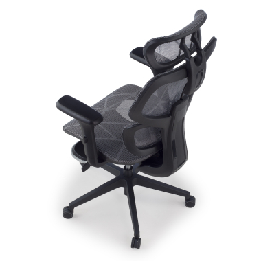 ergonomischer burostuhl grau every netzstoff 3d verstellbare armlehnen kopfstutze ausziehbare fussstutze 13