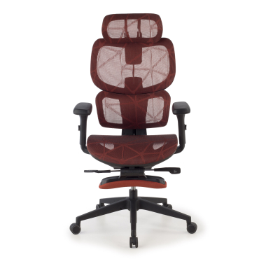 ergonomischer burostuhl rot every netzstoff 3d verstellbare armlehnen kopfstutze ausziehbare fussstutze 3