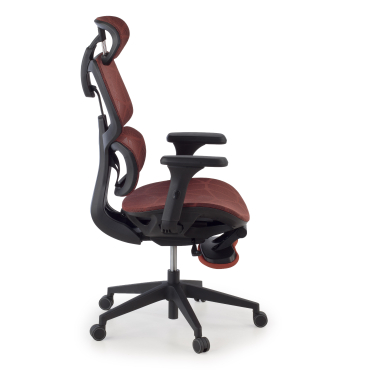 ergonomischer burostuhl rot every netzstoff 3d verstellbare armlehnen kopfstutze ausziehbare fussstutze 11