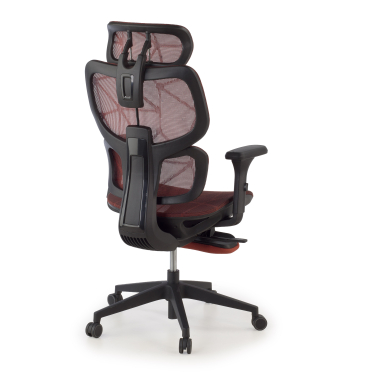 ergonomischer burostuhl rot every netzstoff 3d verstellbare armlehnen kopfstutze ausziehbare fussstutze 12