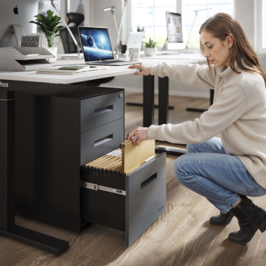 Persönlicher Stauraum, ordentlicher Arbeitsplatz