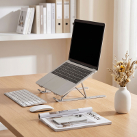 Laptopständer aus Aluminium, klappbar und in 6 Höhen verstellbar