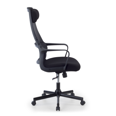 burostuhl home office schwarz venus netzstoff feste armlehnen lordosenstutze kopfstutze 4