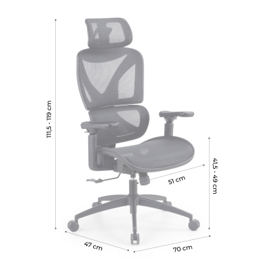 ergonomischer burostuhl weiss grau velstrom netzstoff 3d verstellbare armlehnen doppelte lordosenstutze kopfstutze 17
