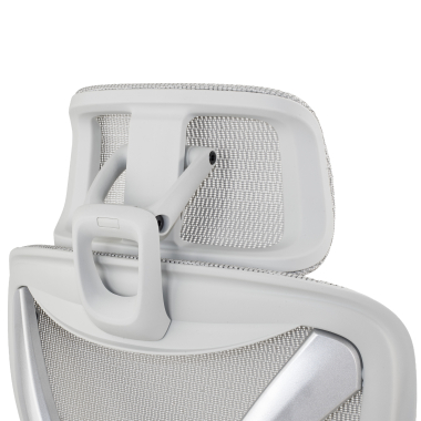 ergonomischer burostuhl weiss grau velstrom netzstoff 3d verstellbare armlehnen doppelte lordosenstutze kopfstutze 15