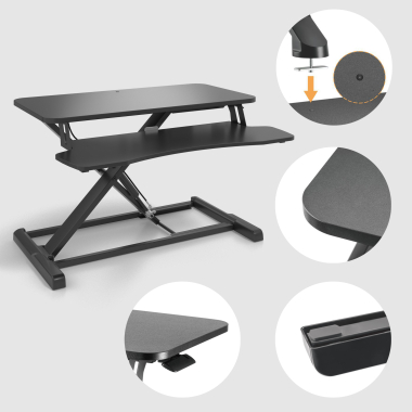 hohenverstellbarer schreibtisch schwarz lynk 3
