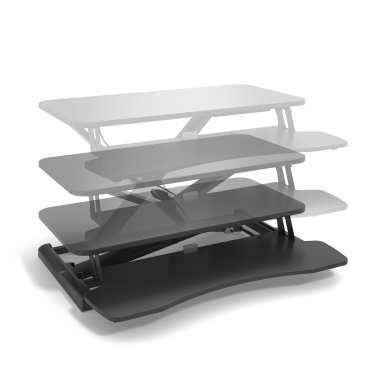hohenverstellbarer schreibtisch schwarz lynk 6