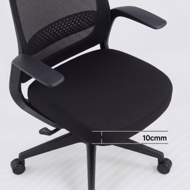drehstuhl schwarz netzruckenlehne netzstoff feste armlehnen 12