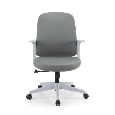 drehstuhl grau kunstleder ruckenlehne kunstleder feste armlehnen 3