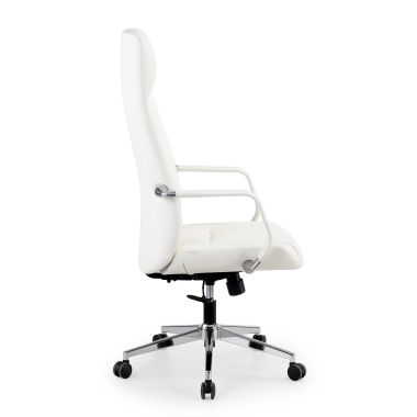luxus burostuhl weiss armani naturleder feste armlehnen 4