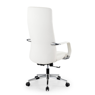 luxus burostuhl weiss armani naturleder feste armlehnen 8
