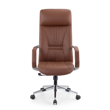 luxus burostuhl braun armani naturleder feste armlehnen 3