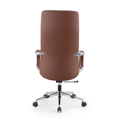 luxus burostuhl braun armani naturleder feste armlehnen 7