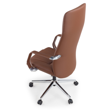 luxus burostuhl braun armani naturleder feste armlehnen 9