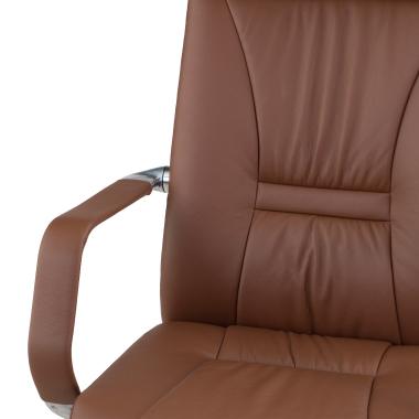 luxus burostuhl braun armani naturleder feste armlehnen 8
