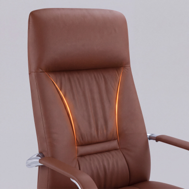 luxus burostuhl braun armani naturleder feste armlehnen 12