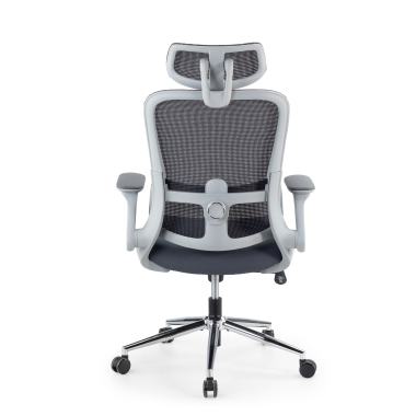 ergonomischer burostuhl grau dexter netzstoff hochklappbare armlehnen lordosenstutze kopfstutze 6