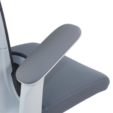 ergonomischer burostuhl grau dexter netzstoff hochklappbare armlehnen lordosenstutze kopfstutze 8