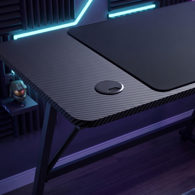 gaming tisch schwarz voltage 9