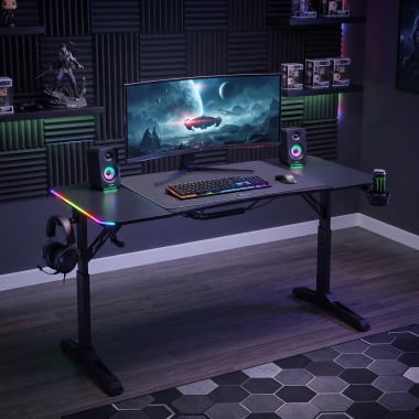 gaming tisch schwarz voltage 2