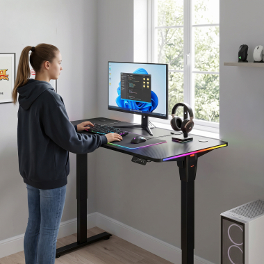 gaming tisch schwarz newlevel 2