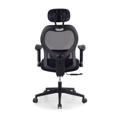 burostuhl home office schwarz mit kopfstutze netzstoff 2d verstellbare armlehnen lordosenstutze kopfstutze 9