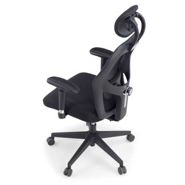 burostuhl home office schwarz mit kopfstutze netzstoff 2d verstellbare armlehnen lordosenstutze kopfstutze 11
