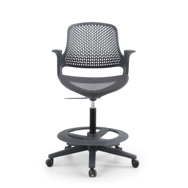 ergonomischer hocker anthrazit dorian netzstoff feste armlehnen 5