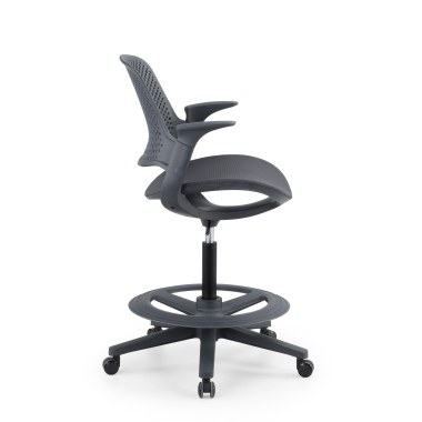 ergonomischer hocker anthrazit dorian netzstoff feste armlehnen 3