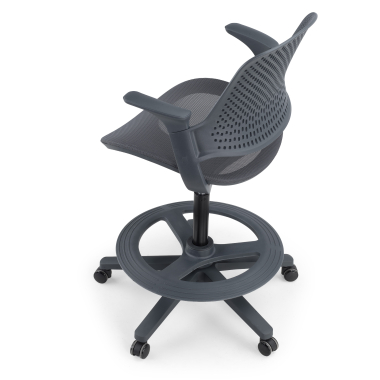 ergonomischer hocker anthrazit dorian netzstoff feste armlehnen 11
