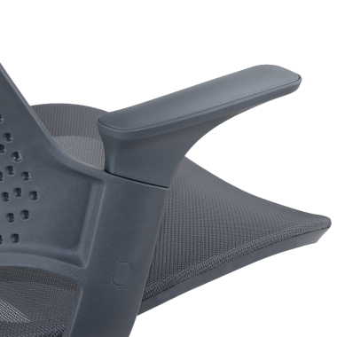 ergonomischer hocker anthrazit dorian netzstoff feste armlehnen 4