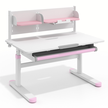 jugendschreibtisch weiss rosa ergokid 1