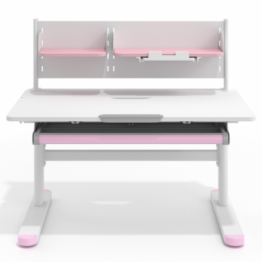 jugendschreibtisch weiss rosa ergokid 4