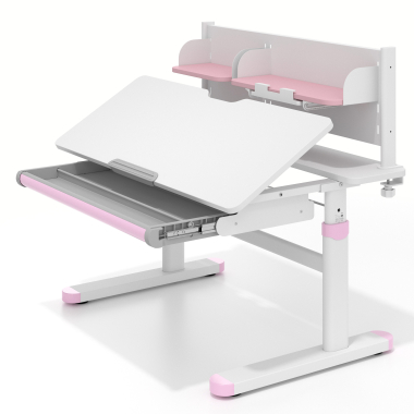 jugendschreibtisch weiss rosa ergokid 12