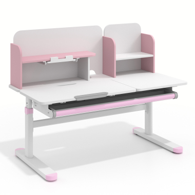 jugendschreibtisch weiss rosa ergokid 1