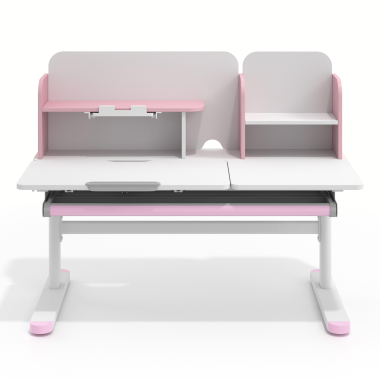 jugendschreibtisch weiss rosa ergokid 3