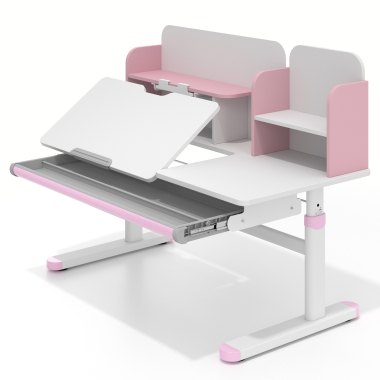 jugendschreibtisch weiss rosa ergokid 12