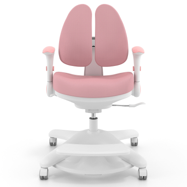 schreibtischstuhl fur kinder rosa ergoduo stoff 2d verstellbare armlehnen ausziehbare fussstutze 3