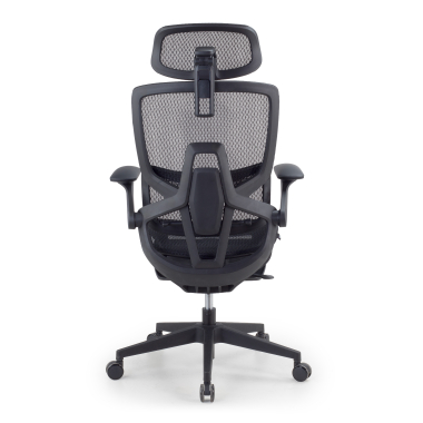 ergonomischer burostuhl schwarz halo z3 netzstoff 4d verstellbare armlehnen lordosenstutze kopfstutze ausziehbare fussstutze 8