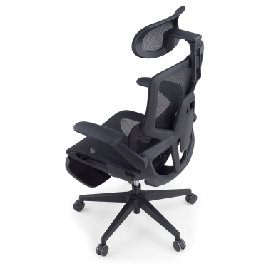 ergonomischer burostuhl schwarz halo z3 netzstoff 4d verstellbare armlehnen lordosenstutze kopfstutze ausziehbare fussstutze 14