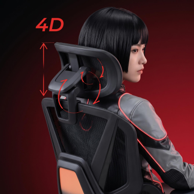 ergonomischer burostuhl schwarz glide ultra netzstoff 5d verstellbare armlehnen lordosenstutze kopfstutze ausziehbare fussstutze 11