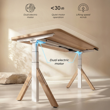 hohenverstellbarer schreibtisch weiss warm white erghos nature 5